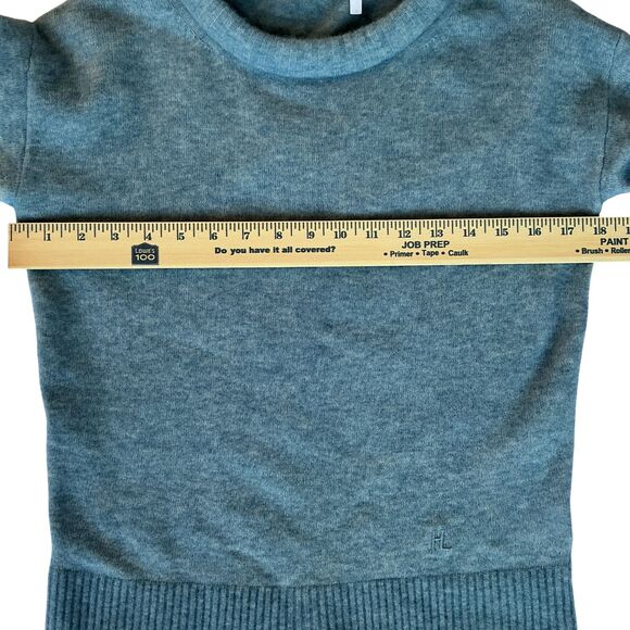 Helmut Lang Sweater Womens sz S Padded Neck Pullover Wool Blend Light Blue $345 - Picture 11 of 12